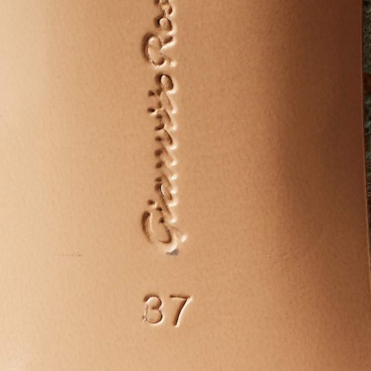 Pre Owned Gianvito Rossi Light Green Lace Irene Slingback Pumps Size 37