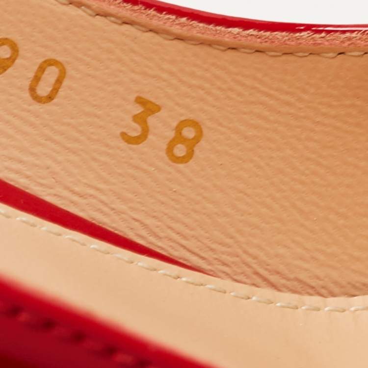 Pre Owned Gianvito Red Patent Leather Pointed Toe Pumps Size 38