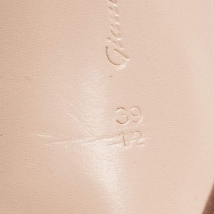 Pre Owned Gianvito Rossi Dusty Pink Suede and PVC Ankle Strap Sandals Size 39.5