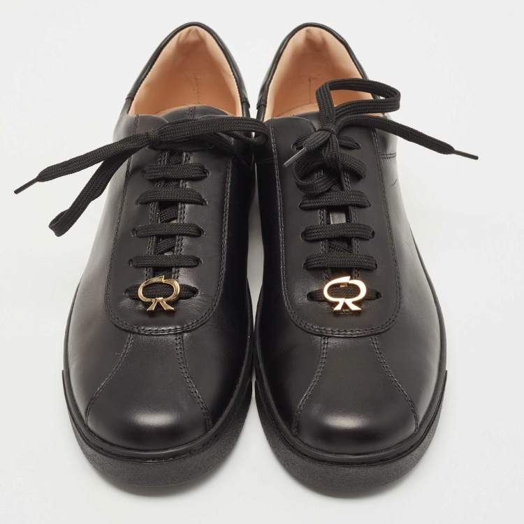 مملوكة مسبقًا Gianvito Rossi Black Leather Low Top Sneakers Size 39