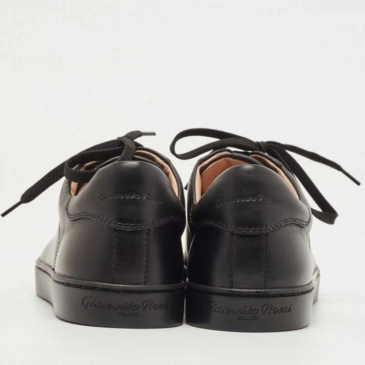 مملوكة مسبقًا Gianvito Rossi Black Leather Low Top Sneakers Size 39