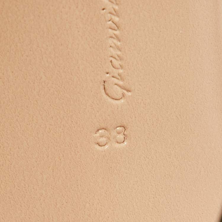 Pre Owned Gianvito Rossi Green/White Patent Leather and PVC Plexi Pumps Size 38