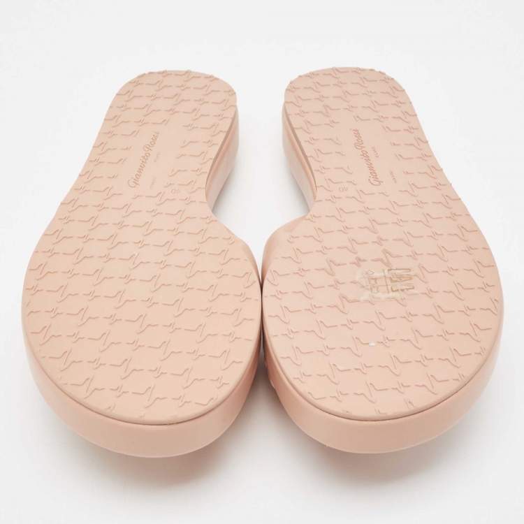 Pre Owned Gianvito Rossi Pink Leather Alima Sandals Size 40