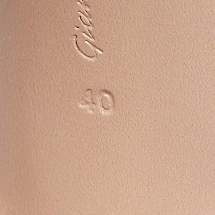 Pre Owned Gianvito Rossi White/Black Patent Leather and PVC Plexi Pointed Toe Pumps Size 40