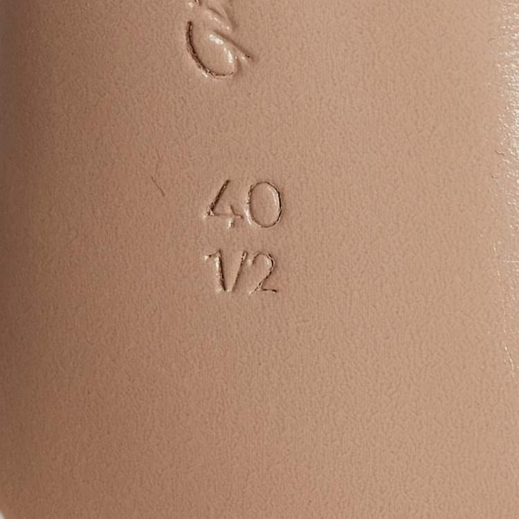 Pre Owned Gianvito Rossi White Mesh Crystal Embellished Mules Size 40.5