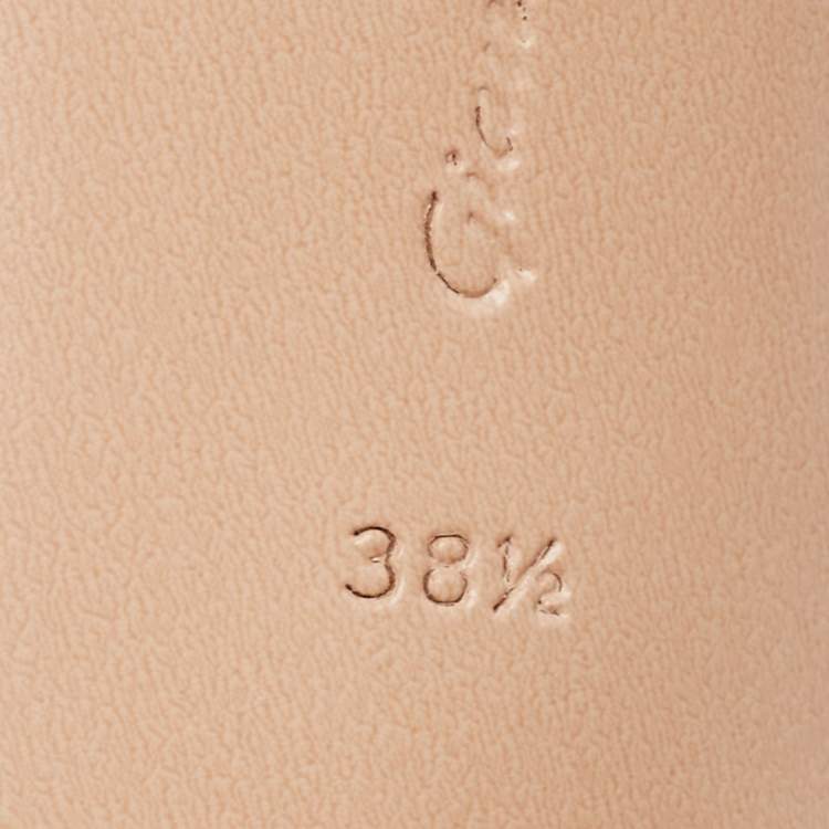 Pre Owned Gianvito Rossi Cream Leather Ankle Sandals Size 38.5