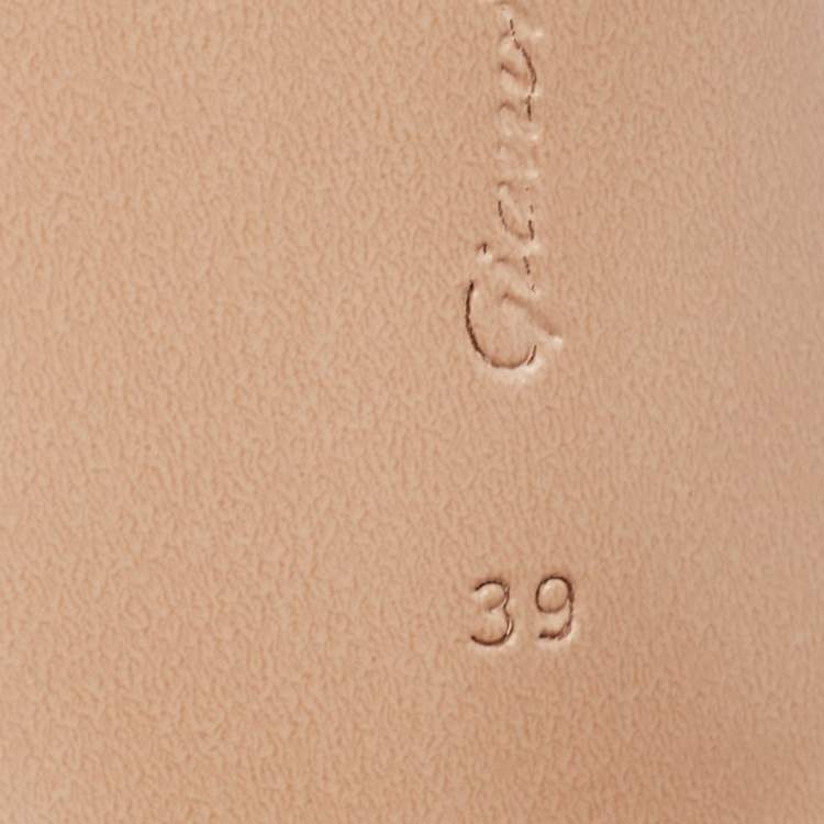 Pre Owned Gianvito Rossi Pink Braided Leather Leomi Sandals Size 39