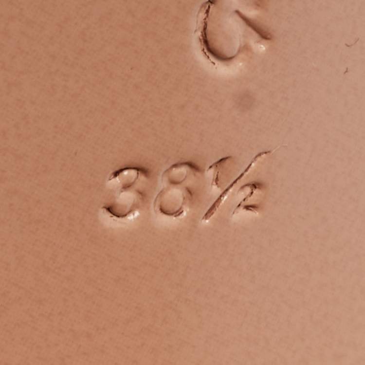 Pre Owned Gianvito Rossi Pink Leather Wynn Mules Size 38.5