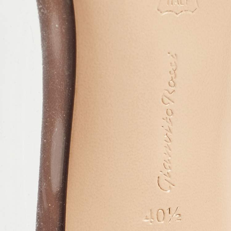 Pre Owned Gianvito Rossi Pink Leather and PVC Plexi Pumps Size 40.5