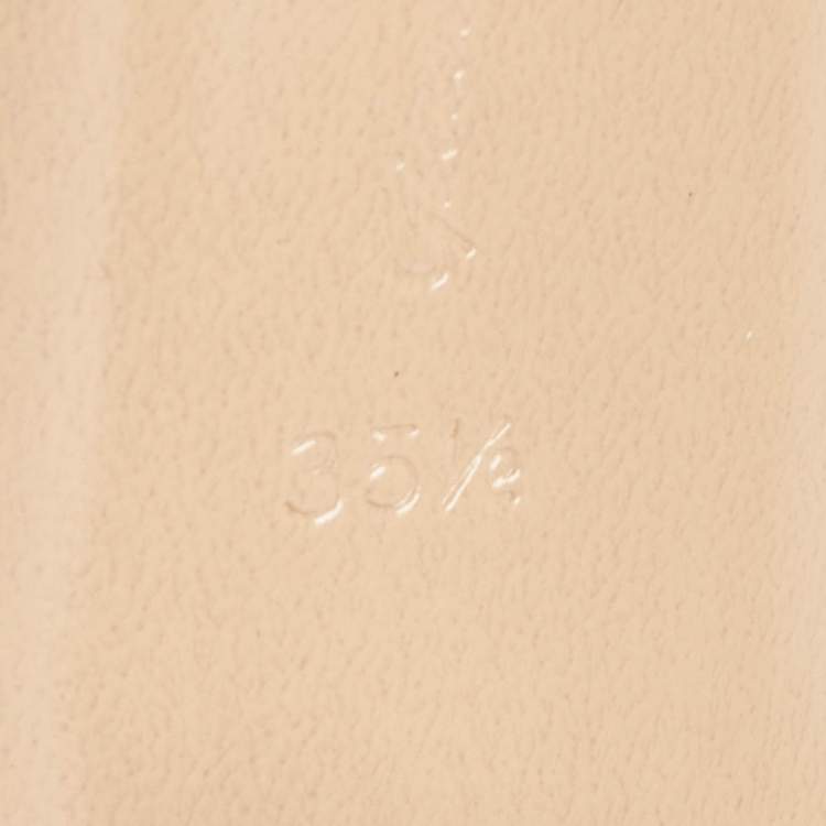 Pre Owned Gianvito Rossi Gold Leather Lindsay Mules Size 35.5