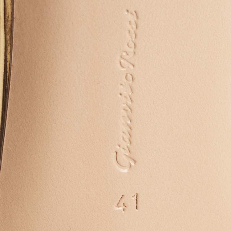 Pre Owned Gianvito Rossi Transparent PVC Elle Slide Sandals Size 41