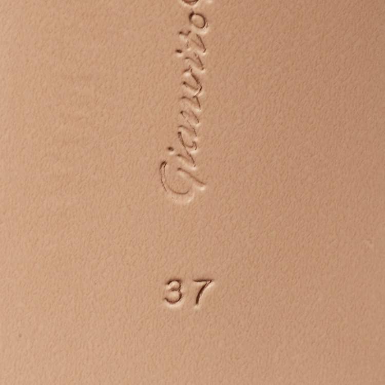 Pre Owned Gianvito Rossi Black PVC Cosmic Slide Sandals Size 37