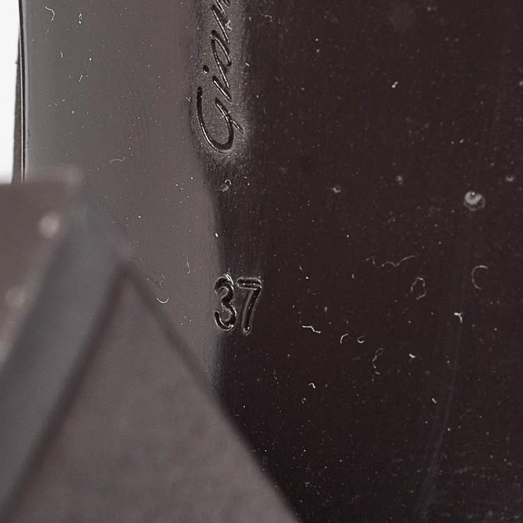 Pre Owned Gianvito Rossi Brown Leather Ankle Length Boots Size 37