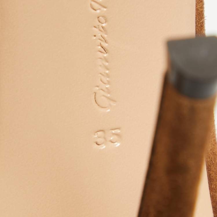 Pre Owned Gianvito Rossi Brown Suede Gianvito 105 Pumps Size 35