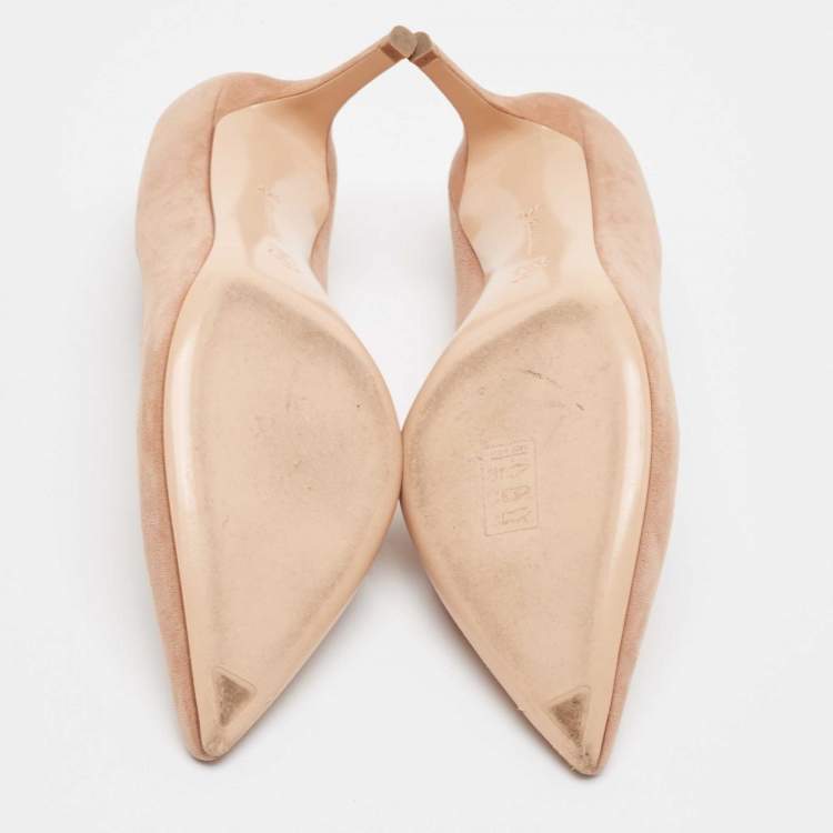 Pre Owned Gianvito Rossi Pink Suede Gianvito Pumps Size 37.5