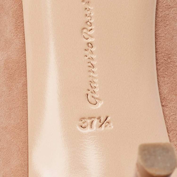 Pre Owned Gianvito Rossi Pink Suede Gianvito Pumps Size 37.5