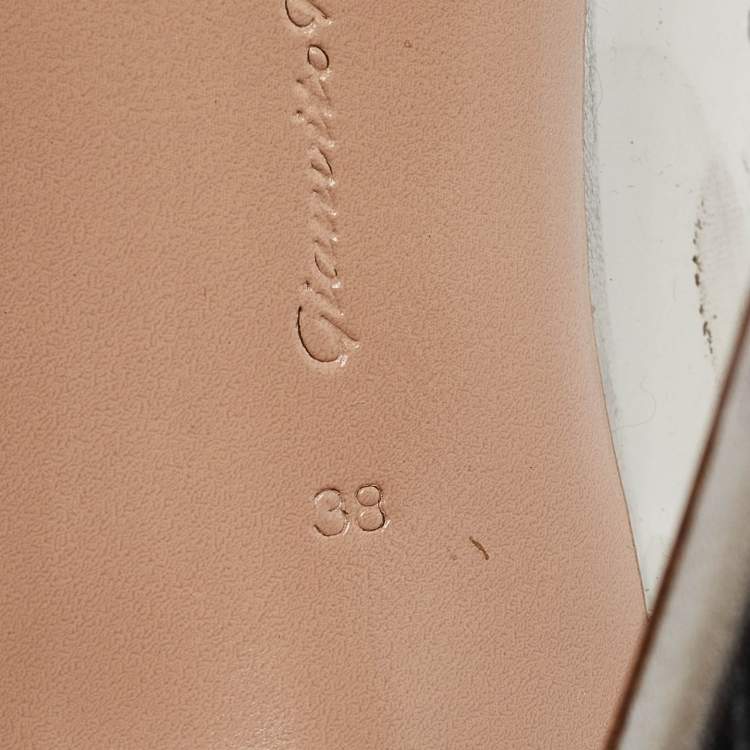 Pre Owned Gianvito Rossi Transparent PVC Helmut Ankle Length Boots Size 38