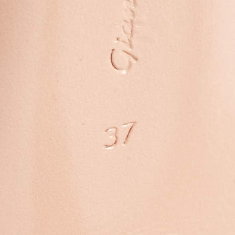 Pre Owned Gianvito Rossi Pink Leather Vamp Booties Size 37