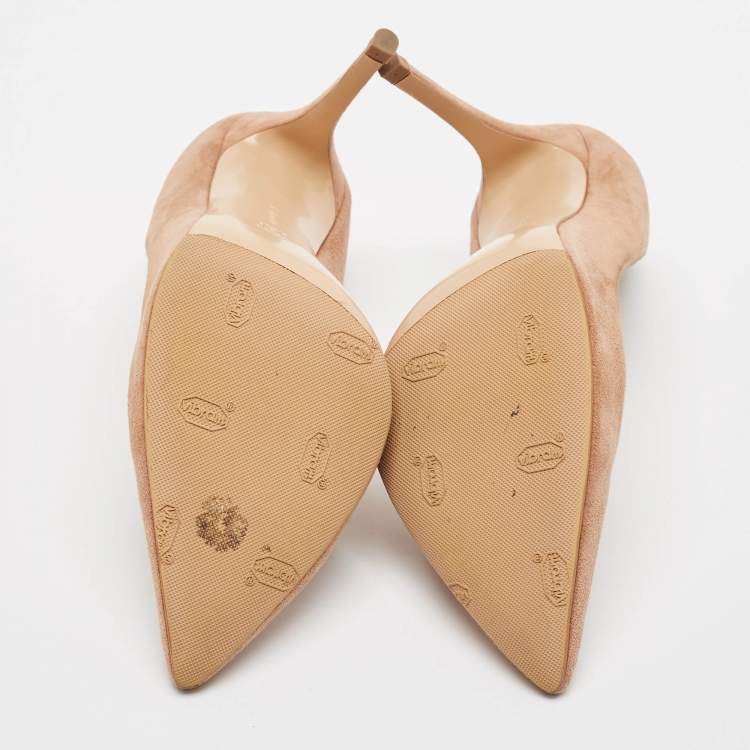 Pre Owned Gianvito Rossi Brown Suede Gianvito 105 Pumps Size 39