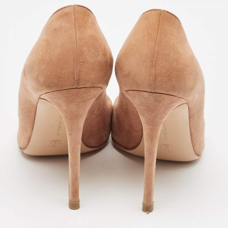 Pre Owned Gianvito Rossi Brown Suede Gianvito 105 Pumps Size 39