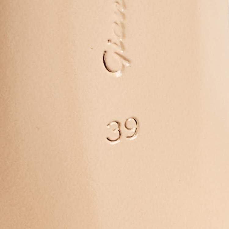 Pre Owned Gianvito Rossi Black Patent Leather Peep Toe Mules Size 39