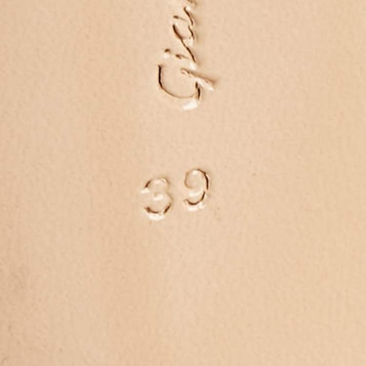 Pre Owned Gianvito Rossi Brown Leopard Print PVC Slingback Pumps Size 39