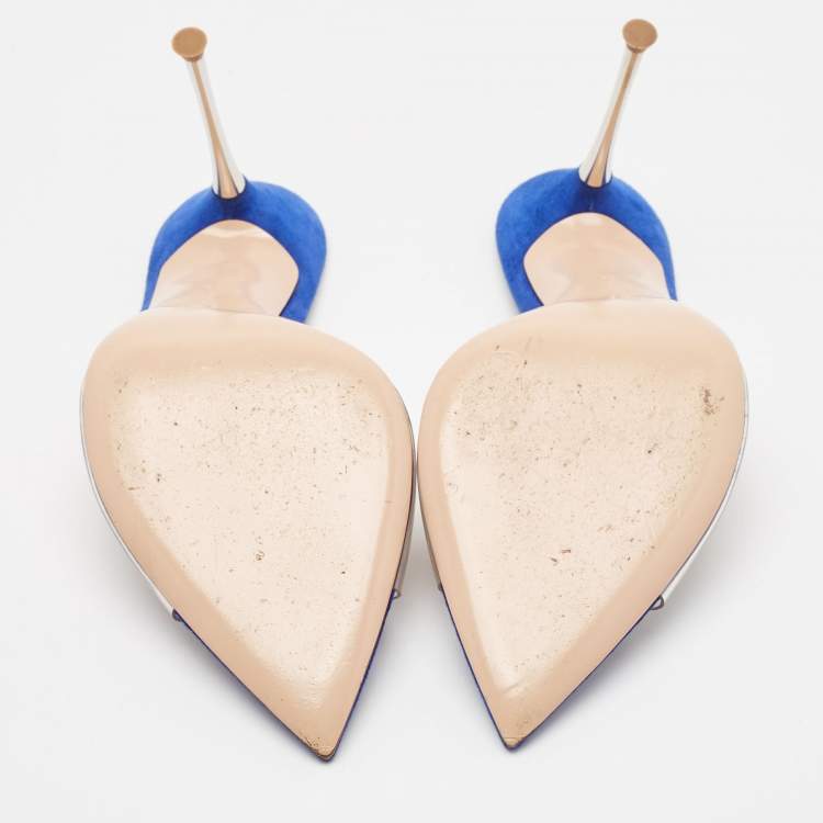 Pre Owned Gianvito Rossi Transparent PVC Lyn Slide Sandals Size 40