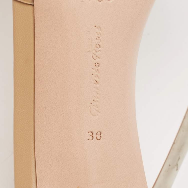 Pre Owned Gianvito Rossi Transparent PVC Lyn Slide Sandals Size 38