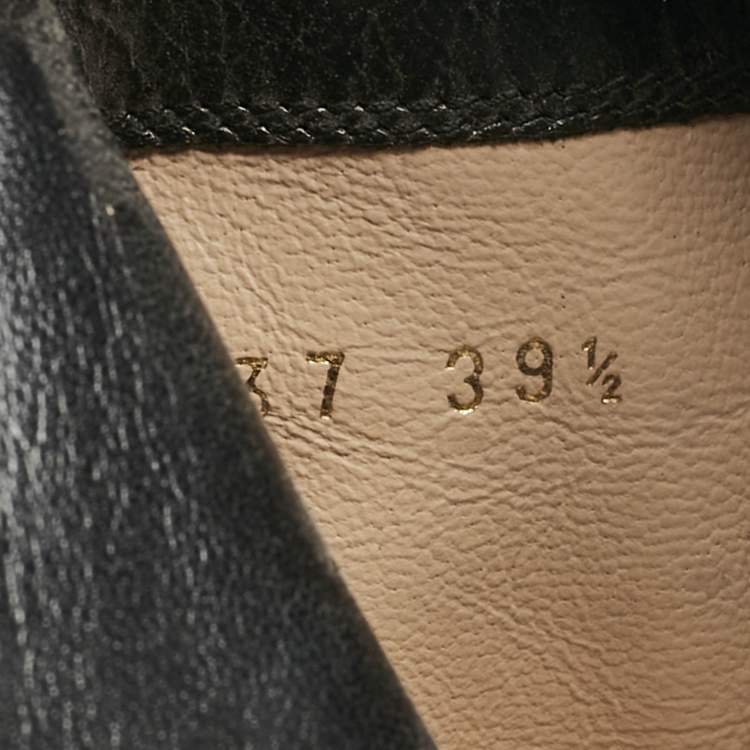 Pre Owned Gianvito Rossi Black Leather Over The Knee Boots Size 39.5