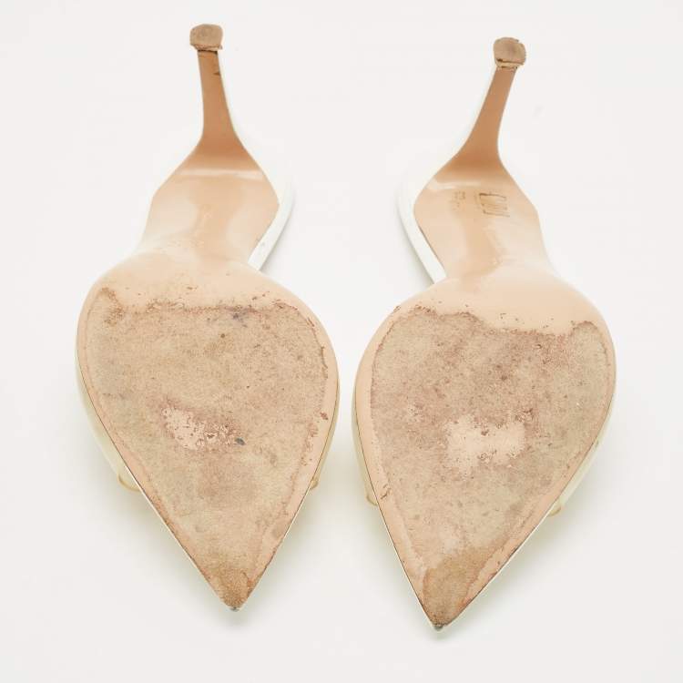 Pre Owned Gianvito Rossi Transparent PVC Elle Slide Sandals Size 39