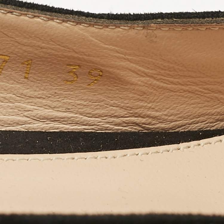 Pre Owned Gianvito Rossi Black Suede Pointed Toe Piper Block Heel Pumps Size 39