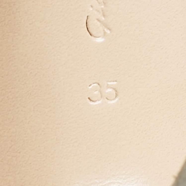 Pre Owned Gianvito Rossi White Leather Scalloped Lace Trim Ankle Strap Sandals Size 35