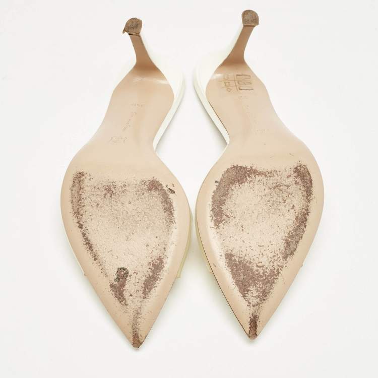 Pre Owned Gianvito Rossi Transparent PVC Alise Slide Sandals Size 35.5