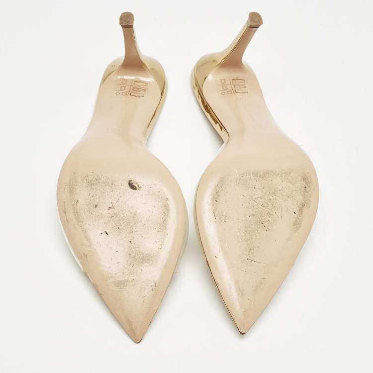 Pre Owned Gianvito Rossi Transparent PVC Elle Mules Size 38.5