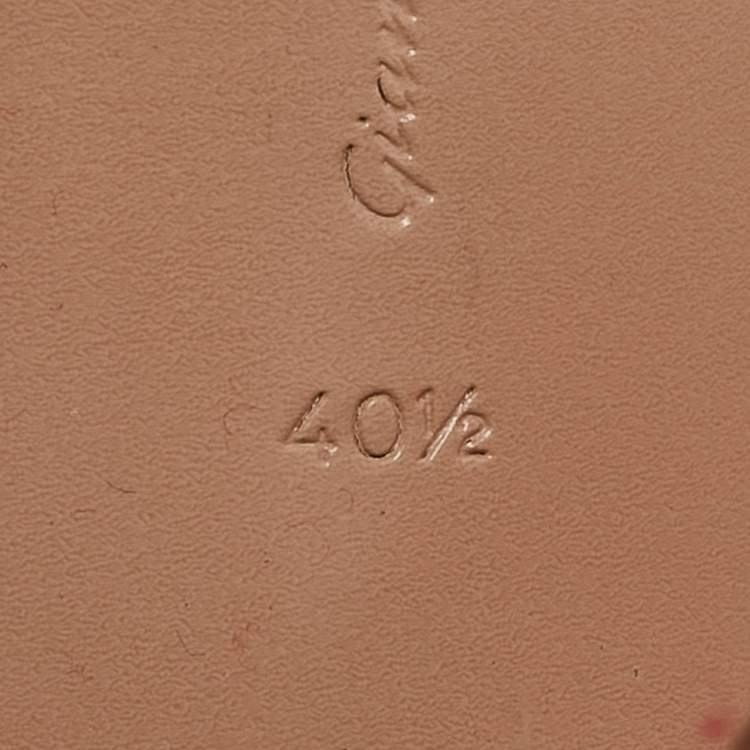 Pre Owned Gianvito Rossi Burgundy Leather Amour Mules Size 40.5