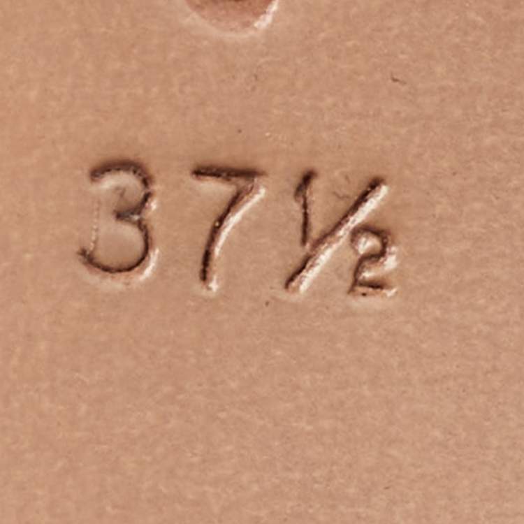 Pre Owned Gianvito Rossi Beige Patent Leather Peep Toe Platform Pumps Size 37.5