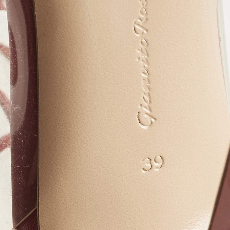 Pre Owned Gianvito Rossi Red PVC and Leather Helmut Boots Size 39