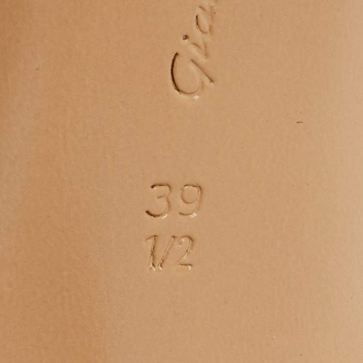 Pre Owned Gianvito Rossi Beige Suede and Mesh Pointed Toe Pumps Size 39.5