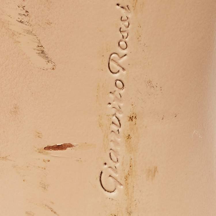 Pre Owned Gianvito Rossi Black Leather Bijoux Ankle Strap Sandals Size 39