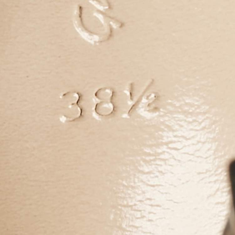 Pre Owned Gianvito Rossi Black Patent Leather Kim Ankle Strap Sandals Size 38.5