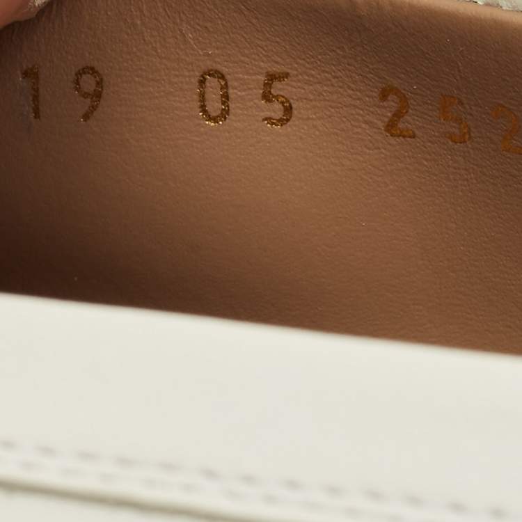 Pre Owned Gianvito Rossi White Leather Slip On Loafers  Size 41