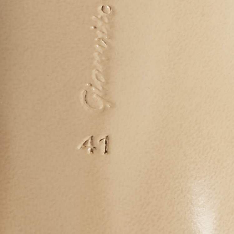 Pre Owned Gianvito Rossi Black PVC Sabin Crystal Ankle Strap Sandals Size 41