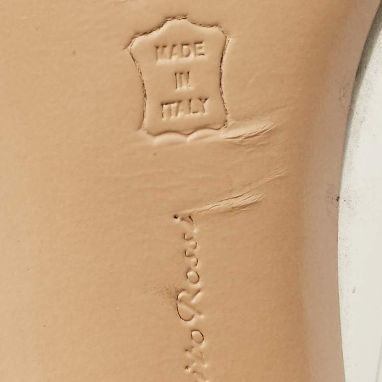 Pre Owned Gianvito Rossi Black/Transparent Patent Leather and PVC Plexi Pumps Size 36.5