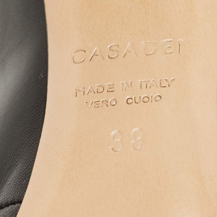 Pre Owned Gianvito Rossi Black Leather Strappy Pumps Size 38