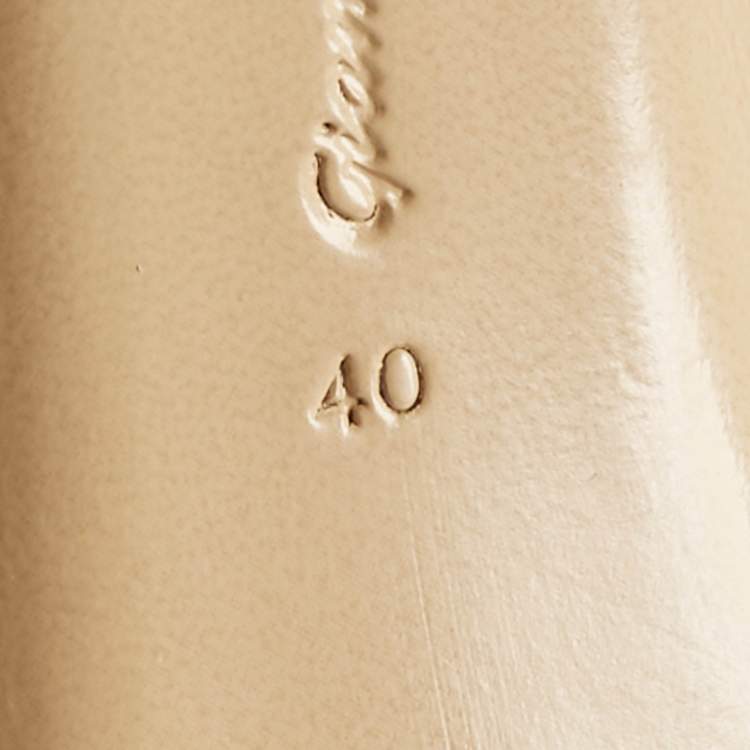 Pre Owned Gianvito Rossi Red Patent Leather Gianvito Pointed Toe Pumps Size 40