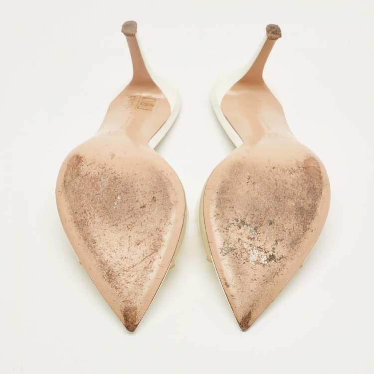 Pre Owned Gianvito Rossi Transparent PVC Elle Slide Sandals Size 38