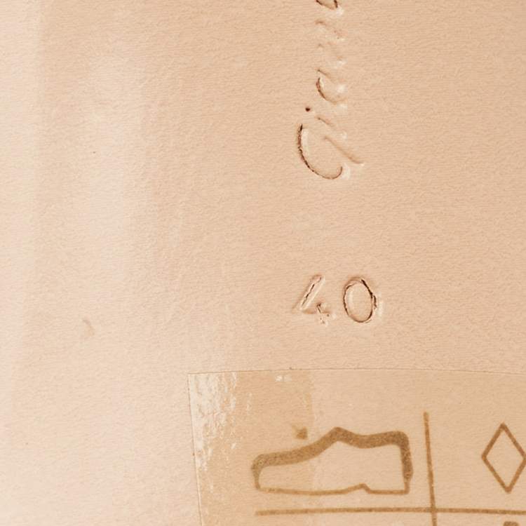 Pre Owned Gianvito Rossi Brown PVC Elle Slide Sandals Size 40