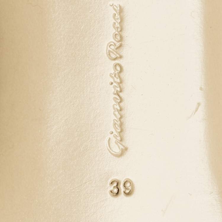 Pre Owned Gianvito Rossi Black Leather Gia Ankle Strap Ballet Flats Size 39