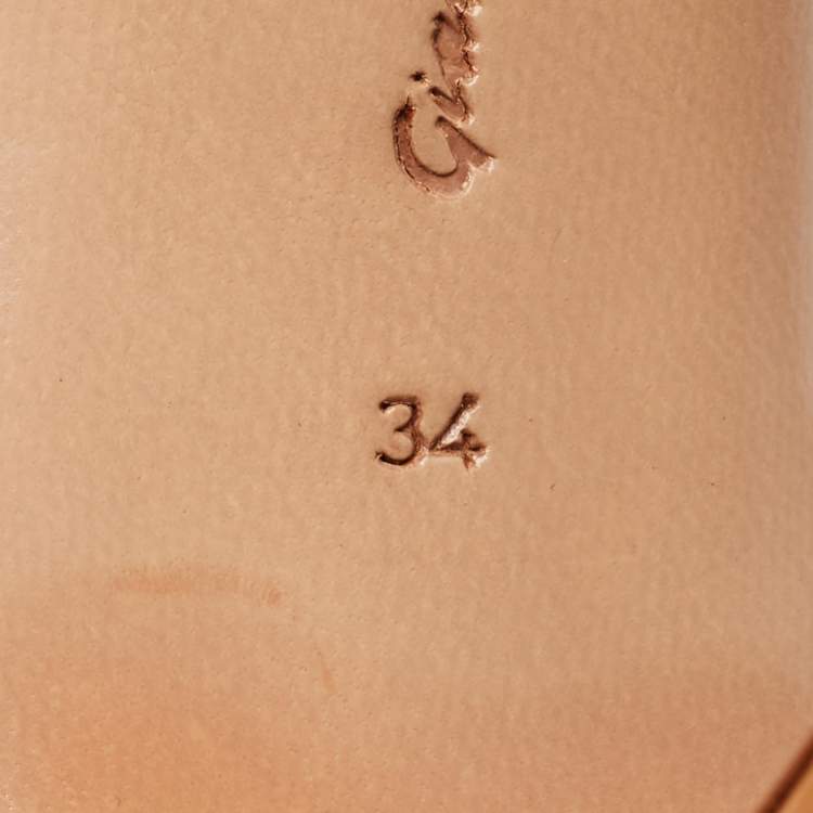 Pre Owned Gianvito Rossi Beige  Gianvito Pointed Toe Pumps Size 34