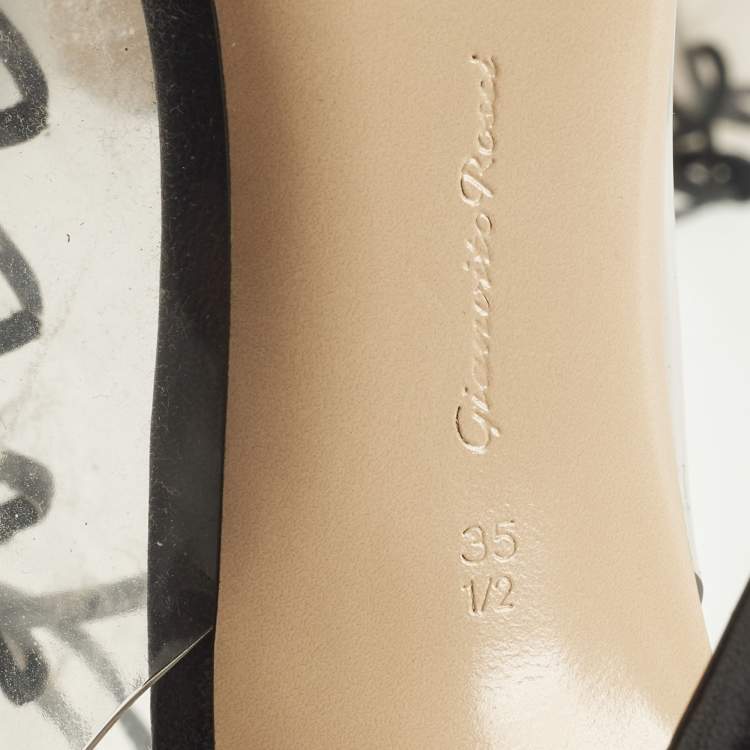 Pre Owned Gianvito Rossi Helmut Size 35.5 Transparent PVC Cut-out Ankle Length Boots